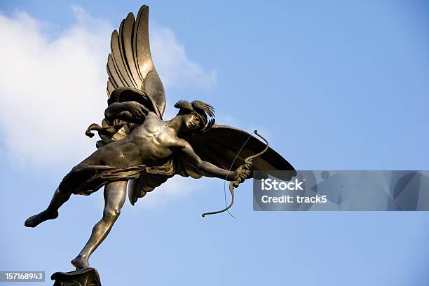 Statue Of Eros Piccadilly Circus London Stock Photo - Download Image Now - Cupid, Statue, Valentine's Day - Holiday