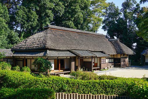 On a sunny day in October 2022, near the Minuma rice field in Saitama City, Saitama Prefecture, the Minuma Classic Hall, which used the former Bando family residence.