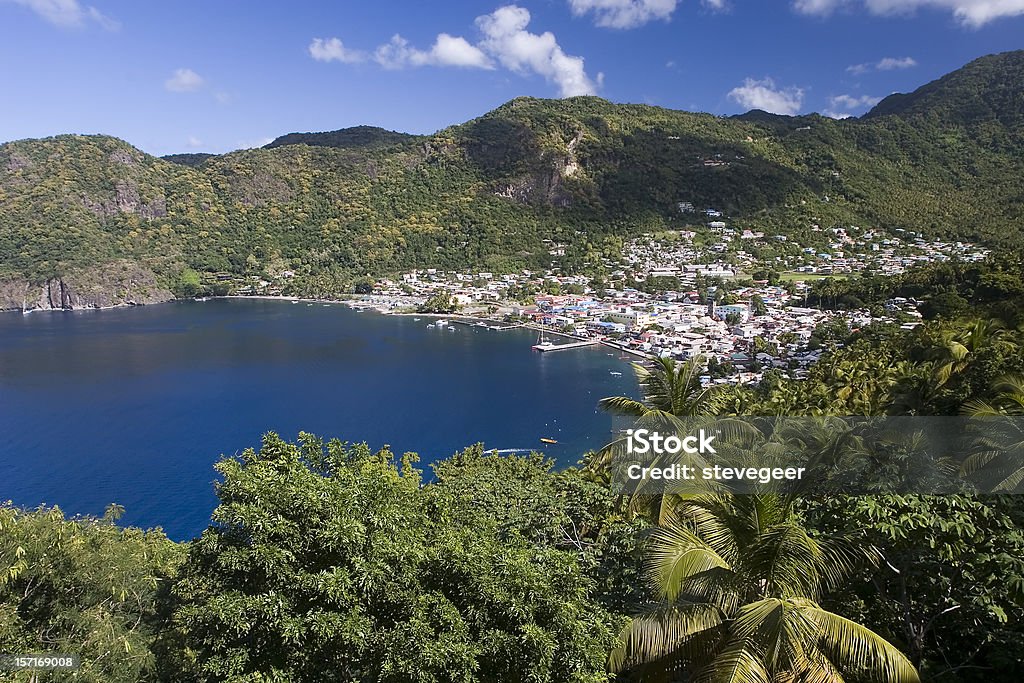 Soufriere nas Caraíbas - Royalty-free Admirar a Vista Foto de stock