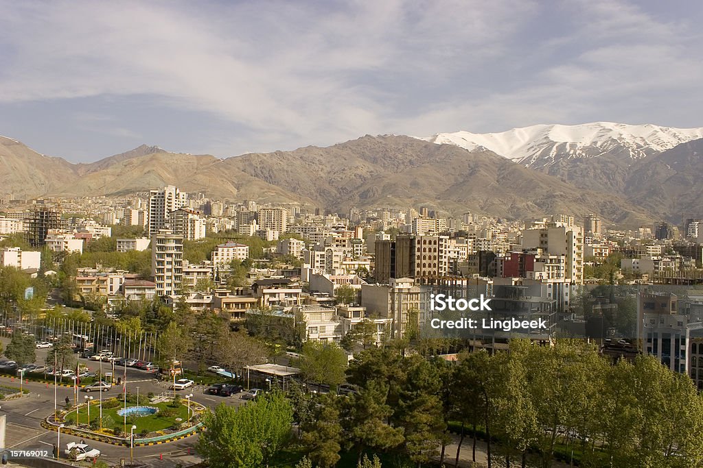 Téhéran ville, vue aérienne - Photo de Téhéran libre de droits