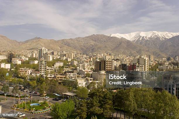 Photo libre de droit de Téhéran Ville Vue Aérienne banque d'images et plus d'images libres de droit de Téhéran - Téhéran, Horizon urbain, Iran