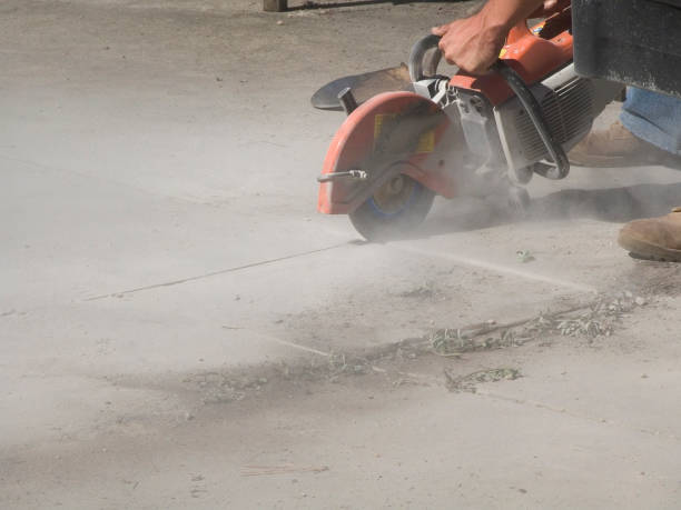 istock Sawing Hole in Concrete with Circular Masonry Saw for Repairs 157169138