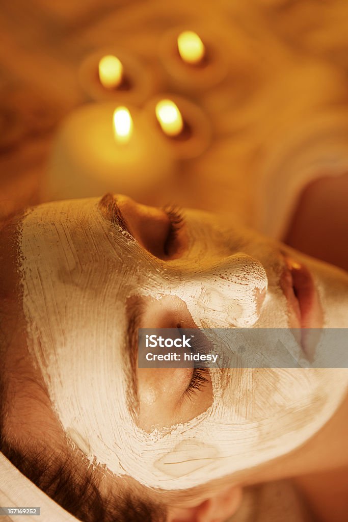 Sauna Proteção Facial - Royalty-free Adulto Foto de stock