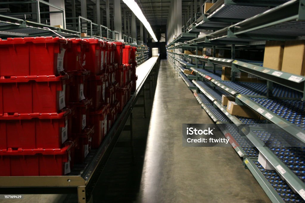 Conveyor and Racks  Radio Frequency Identification Stock Photo