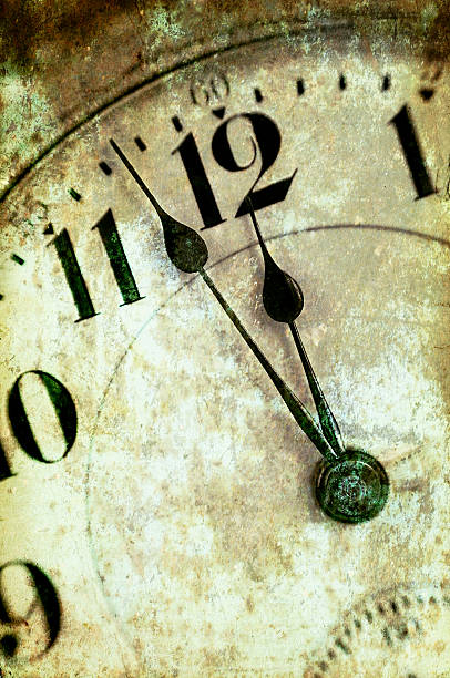 istock Vintage Grunge Clock Face Closeup 157169728
