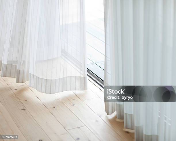 Curtain Stock Photo - Download Image Now - Curtain, Translucent, Window