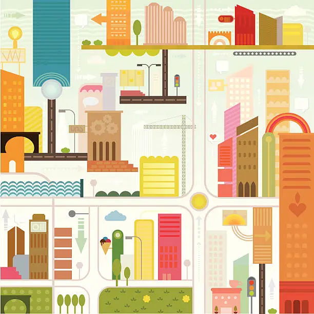 Vector illustration of Big City