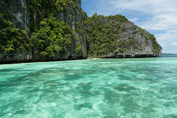 istock island and beach on blue sky 157170611