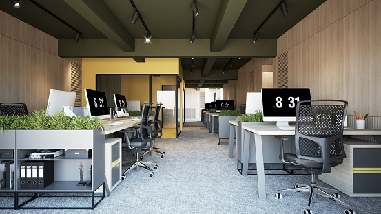 Interior Design Computer Generated Image Of Office Architectural ...