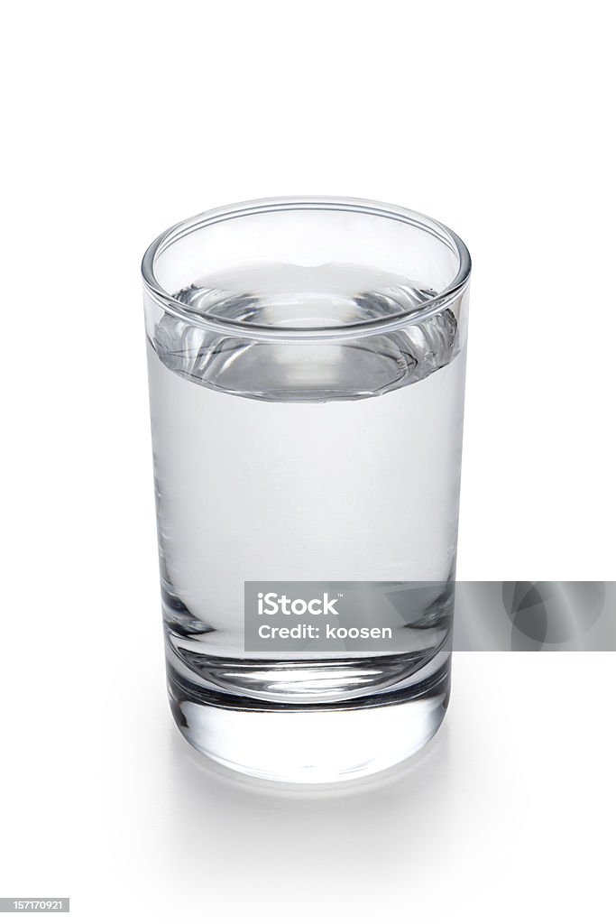 Glass of water A glass of water isolated on a white background Clean Stock Photo