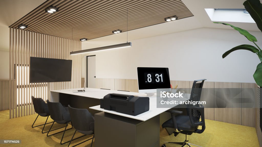 Interior Design Computer Generated Image Of Office Architectural ...