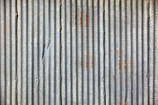 Weathered corrugated Iron/Tin fence