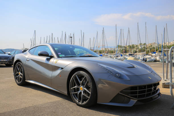 Cannes, France - 22 July, 2019: Super car Ferrari F12 Berlinetta on the street