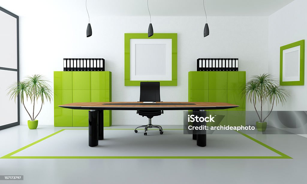 녹색 현대적이다 office - 로열티 프리 0명 스톡 사진