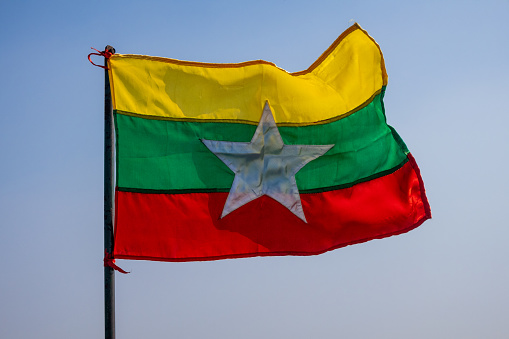 The State Flag of Republic of the Union of Myanmar