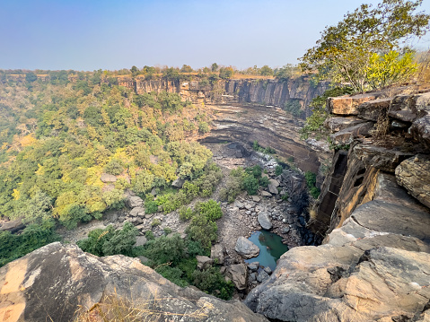 Dundhwa Seha or Dundhwa valley or gorge canyon or vulture point at panna national park or tiger reserve madhya pradesh india