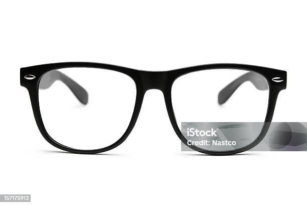 Retro Nerd Brille Isoliert Auf Weiss Mit Clipping Path Stockfoto und mehr Bilder von Brille