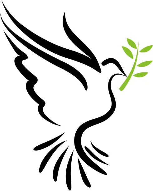 Vector illustration of Dove of Peace