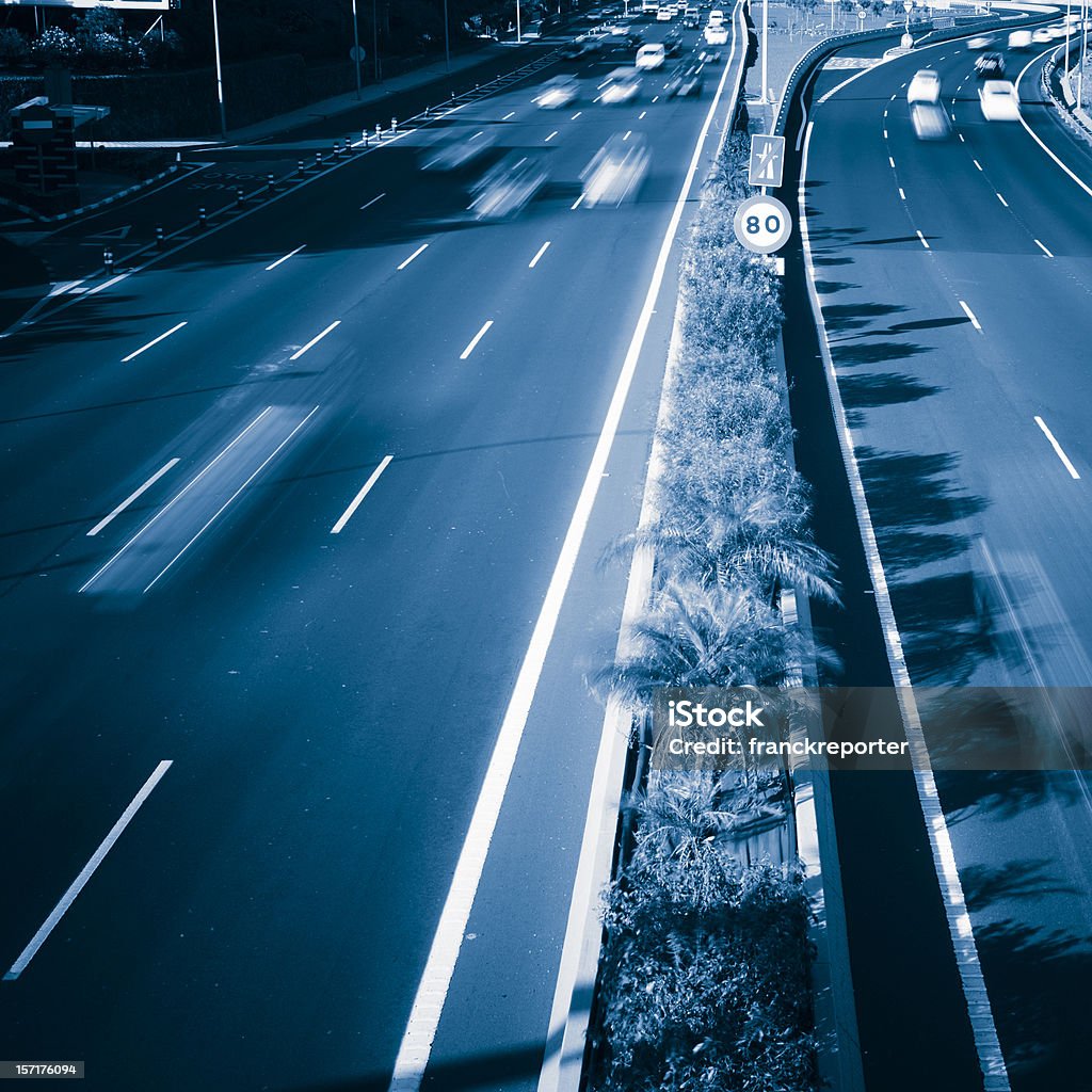 Тенерифе Пробка на дороге с motion blur автомобиль - Стоковые фото Автомобиль роялти-фри