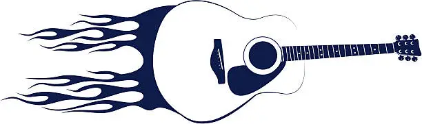 Vector illustration of acoustic guitar