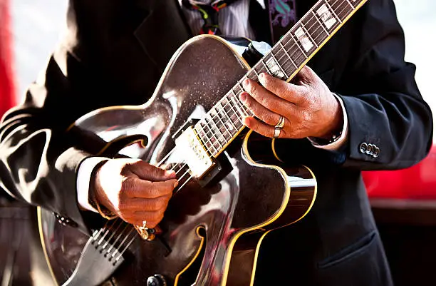 Photo of Musician playing guitar