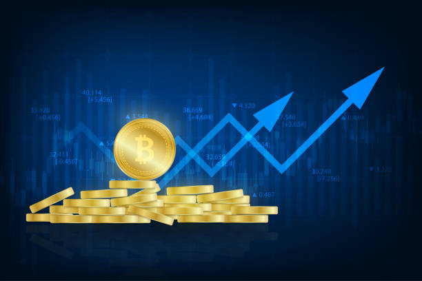 istock Vector stock market trading graph exchange cryto currency concept. 1571763729
