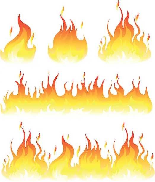 Vector illustration of flame