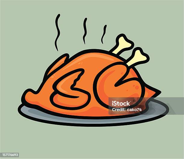 Huhn Stock Vektor Art und mehr Bilder von Essgeschirr - Essgeschirr, Feiertag, Fleisch