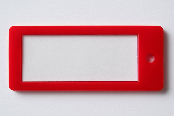 istock Isolated shot of blank red plastic tag on white background 157178278