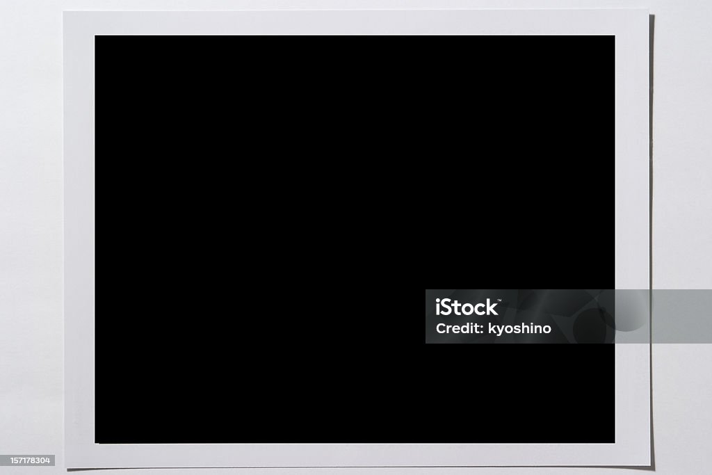 絶縁ショットのブランク 8 x 10 インチのポラロイドを白背景 - インスタントカメラのロイヤリティフリーストックフォト