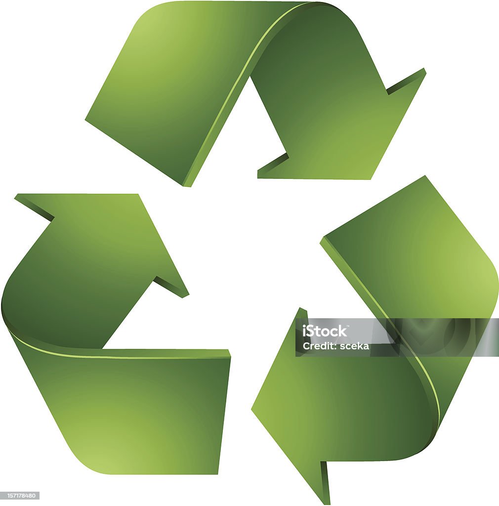 Recycling Symbol - Lizenzfrei Dreidimensional Vektorgrafik