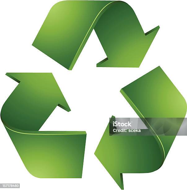 Recycling Symbol Stock Vektor Art und mehr Bilder von Dreidimensional - Dreidimensional, Recycling, Recyclingsymbol