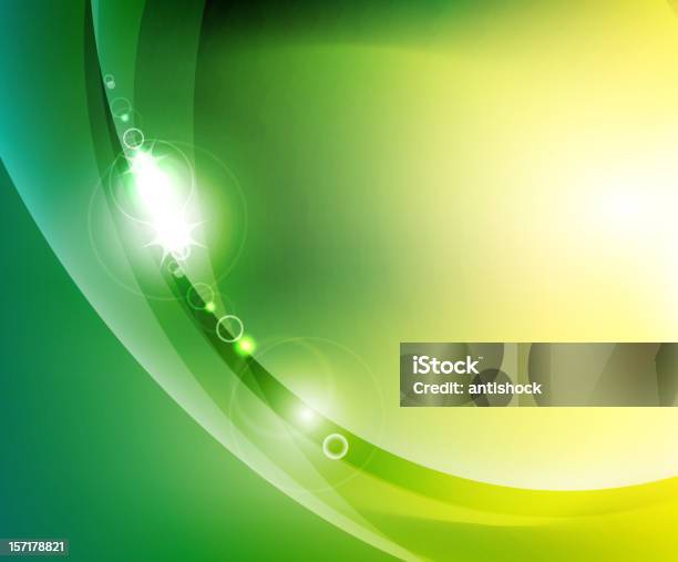 Shiny Green Glossy Wave Background Stock Illustration - Download Image Now - Abstract, Backgrounds, Black Color