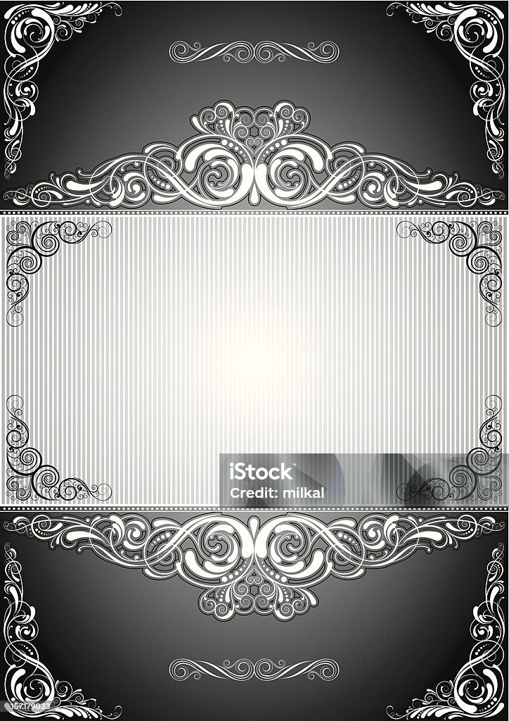 Étiquette de style fond noir - clipart vectoriel de Abstrait libre de droits