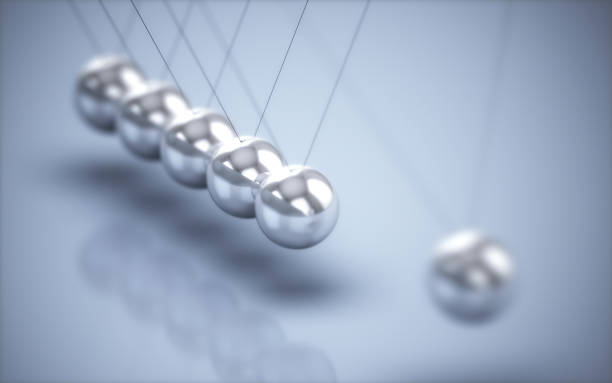 istock Perpetual Motion Machine, Newton spheres, Depth of Field 1571790649