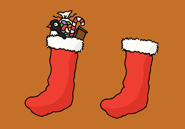 Christmas Stockings vector art illustration
