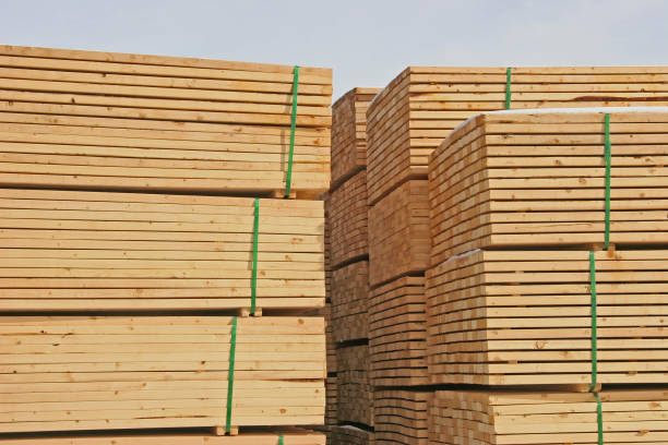 istock Stacked Lumber at the Mill 157179604