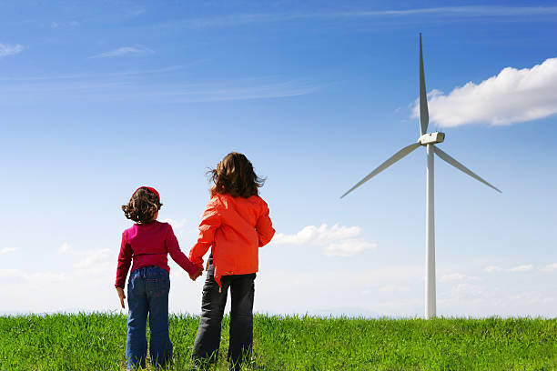 clean zukunft - fuel and power generation power wind power supply stock-fotos und bilder