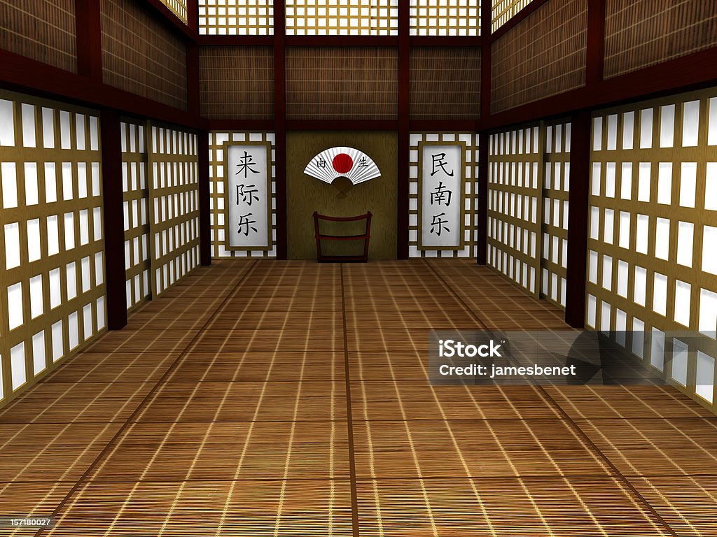 Giapponese Dojo (Rendering - Foto stock royalty-free di Dojo