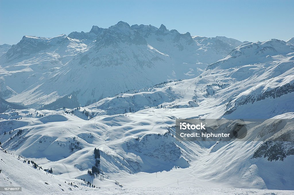 Montanhas de neve Alpes - Foto de stock de Alpes Lechtal royalty-free