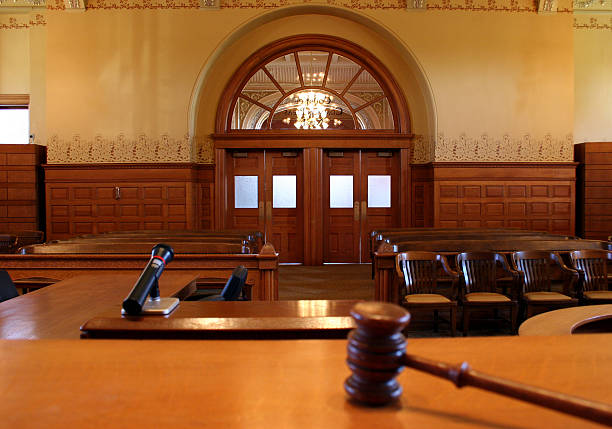 Courtroom 1 stock photo