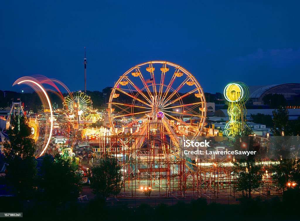 Minnesota State Fair Rides  Traveling Carnival Stock Photo