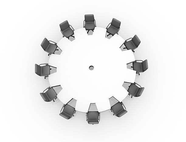 tavolo da conferenza-concetto ingranaggi - boardroom chairs foto e immagini stock