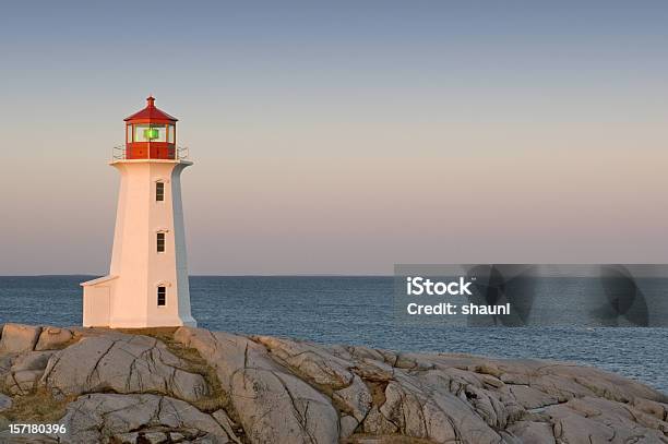 Peggys Cove Lighthouse Stock Photo - Download Image Now - Peggy's Cove, Sunrise - Dawn, Lighthouse