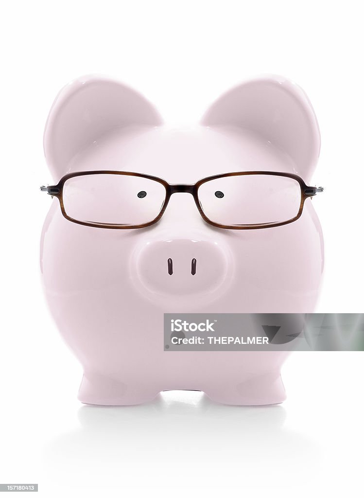 オタク piggybank - ブタの貯金箱のロイヤリティフリーストックフォト