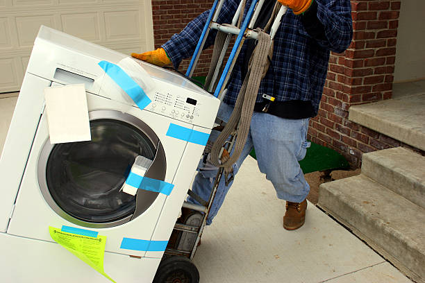 Moving Washing Machine stock photo
