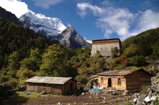 This is the only Tibetan Monastory in the Yading nature park. The highest peak in the nature park is 6100m ASL.