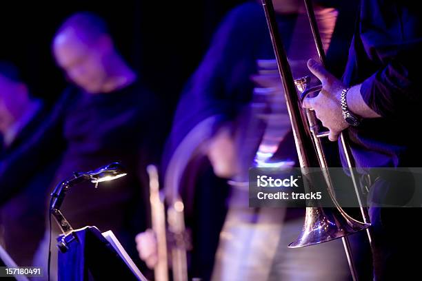 Jazz Blues Musicians Live In Performance On Stage Stock Photo - Download Image Now - Jazz Music, Performance Group, Orchestra