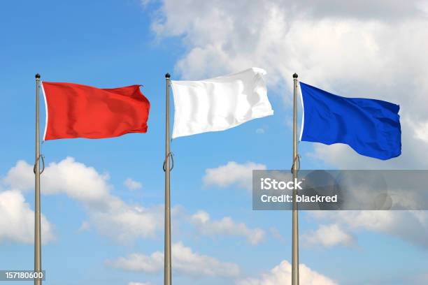 Photo libre de droit de Red White Blue banque d'images et plus d'images libres de droit de Drapeau - Drapeau, Saluer de la main, Trois objets