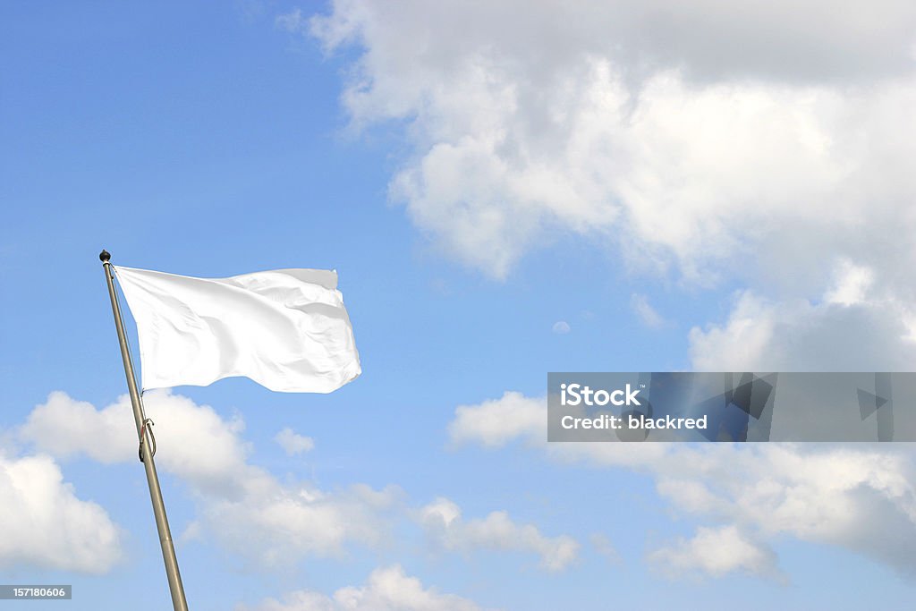 Белый флаг - Стоковые фото Флаг роялти-фри